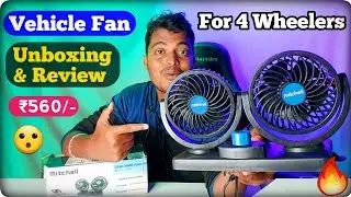 Double Headed Vehicle/Car Fan Unboxing & Review || Mitchell 12V DC Fan