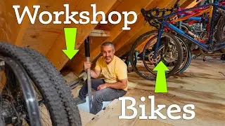 Turning My Attic Into A Bike Room. Yes, it has a fire pole