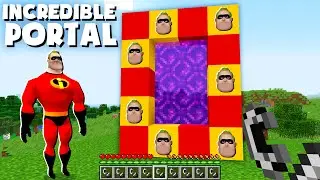 Mr. INCREDIBLE made his real SECRET PORTAL in Minecraft ! Gameplay meme Animation becoming Cany