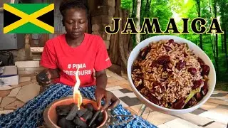 COOKING JAMAICAN FOOD FOR MY AFRICAN FAMILY FOR THE FISRT TIME | JAMICAN RICE, PEAS & PLANTAINS.