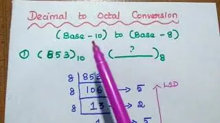Decimal to Binary, Octal and Hexadecimal Conversion