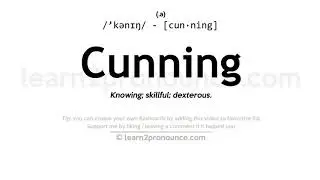 Pronunciation of Cunning | Definition of Cunning