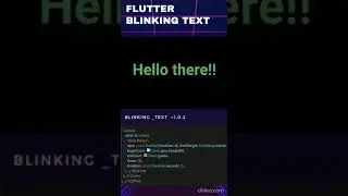 Flutter Blink Text Package 