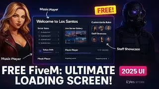 FiveM Loading Screen with Music Player & Gallery | GTA RP Server UI 2025