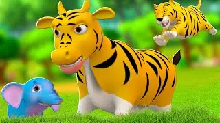 பசுவின் தோல் மற்றும் போலி புலி - Cow Skin with Lion Mask Story in Tamil | 3D Animated Tamil Stories