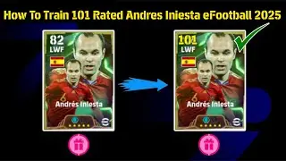 How To Train Free Epic Andres Iniesta In eFootball™2025 Mobile!! Iniesta Max Level Playstyle Pes 25