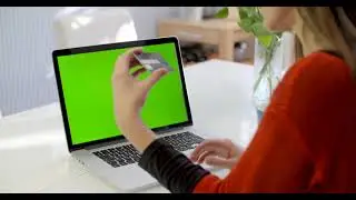 Woman Making Online Payment Laptop | Free Green Screen Stock Video Footage | No Copyright