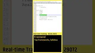 What is Frontend? Top Frameworks | Duration | Syllabus| ReactJS | Angular | Web Development #shots