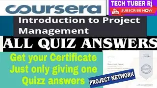 Introduction to project Management Coursera Course Quiz Answers || Coursera Project Network||