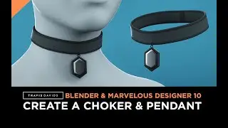 Marvelous Designer 10 And Blender - Create A Choker With A Pendant
