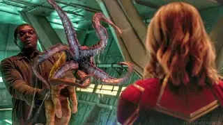 Goose Swallows Tesseract Scene - Captain Marvel (2019) Movie CLIP HD