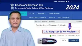 How to Register/Update Digital Signature on GST Portal | GST Portal Re-Register DSC | 
