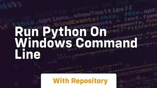 run python on windows command line