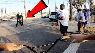 ARMED POLICE OFFICERS SHOWED UP FOR THIS.. (BMX IN COMPTON)