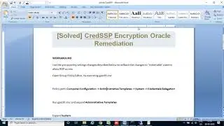 Solved CredSSP Encryption Oracle Remediation