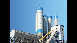 Супер мощный китайский бетонный завод HZS120. Купить бетонный завод. Экскурсия