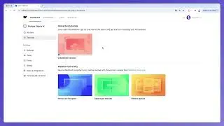 Webflow 101: Main Dashboard