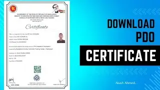 Download PDO certificate | Basic idea | Akash ahmed