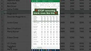 Removing Blanks in Excel‼️ 