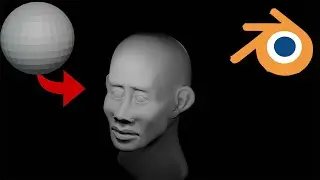 Sculpting Stylized Head In Blender | Speed Sculpt