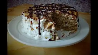 ТОРТ БЕЗ ВЫПЕЧКИ ЗА 15 мин. Вкусный и сочный торт из печенья.