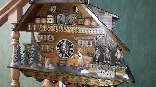 немецкие часы ходики настенные с боем с кукушкой и с музыкой