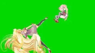 [MMD] Nurse Cosplay Fight Scene 💖 💖 💖 || Green Screen || Motion DL
