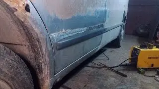 Восстановление сгнившей двери Mercedes Vito