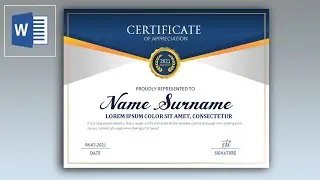 Certificate Design in MS Word | How to create certificate in Microsoft word 2007 or in 2010