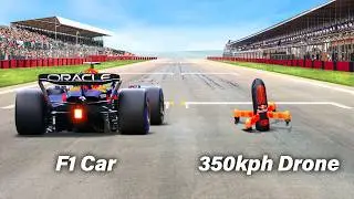 Worlds Fastest Camera Drone Vs F1 Car (ft. Max Verstappen)