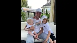 Сын Евгения Плющенко мило катает и качает младшего брата.  Новые видео 2021