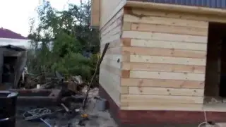 Баня из бруса 4 на 6 с мансардой / Близко к завершению !