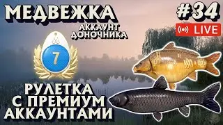 ПРЕМ аккаунты в Рулетке | Аккаунт доночника #34 | СТРИМ | оз. Медвежье | Русская рыбалка 4 рр4 