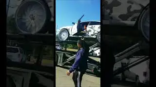 Camouflage Dodge Charger on 32’s Goin on Transport