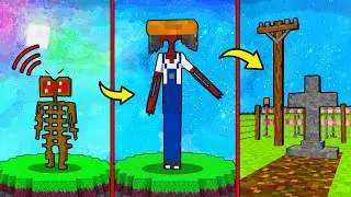 МАЙНКРАФТ но ЖИЗНЬ СИРЕНОГОЛОВОГО от ДЕТСТВА до СТАРОСТИ! ТРОЛЛИНГ ЭВОЛЮЦИЯ MINECRAFT SIREN HEAD НУБ