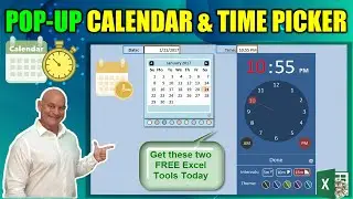 Free Excel Pop-Up Calendar and Time Picker