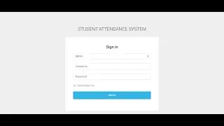 Design Login Page | #1 | SAS - Student Attendance System