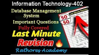 Rathore's Academy Live Stream IT Database  System Important Question REVISION  CBSE -23 CLASS 10