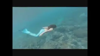 HOT!!! Sexy Mermaid Swimming On Sea