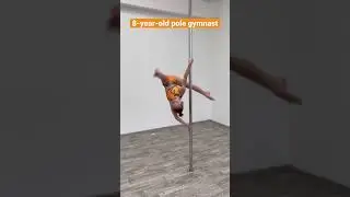 🇺🇦 8 y.o. Daria from Ukraine Got Talent #shorts #gymnastics #polesport #poledance #ukraine #dance