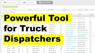 Powerful Tool for Truck Dispatchers |  Free Dispatch Business Tool