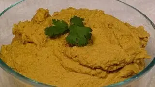 Red Pepper Chipotle Hummus in the Vitamix - Great for the Super Bowl