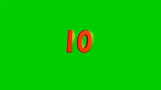Countdown 10 Seconds, Green Screen, No Copyright, Free Use