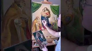 Сикстинская Мадонна кисти Рафаэля Санти: свободная копия.