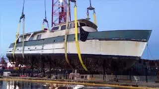 80-foot sunken boat raised at Bremerton Marina