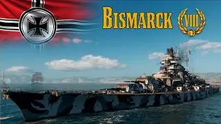 BISMARCK Немецкий линкор VIII Уровня . ХОРОШ и ТОЧКА ! World of Warships 