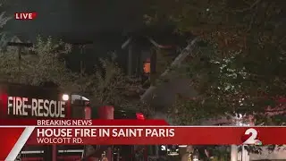 Crews on scene of housefire in Saint Paris