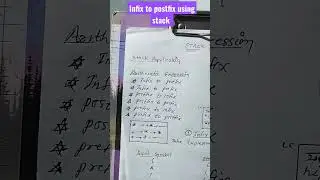 INFIX TO POSTFIX EXPRESSION USING STACK 