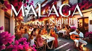 MALAGA 🇪🇦 Spain- NIGHTLIFE 2024 Costa del Sol🌞 4K Video