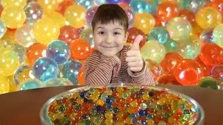 Приготовление Орбизов / Giant salad bowl with Orbeez / How to grow Orbeez / SanSanychTV